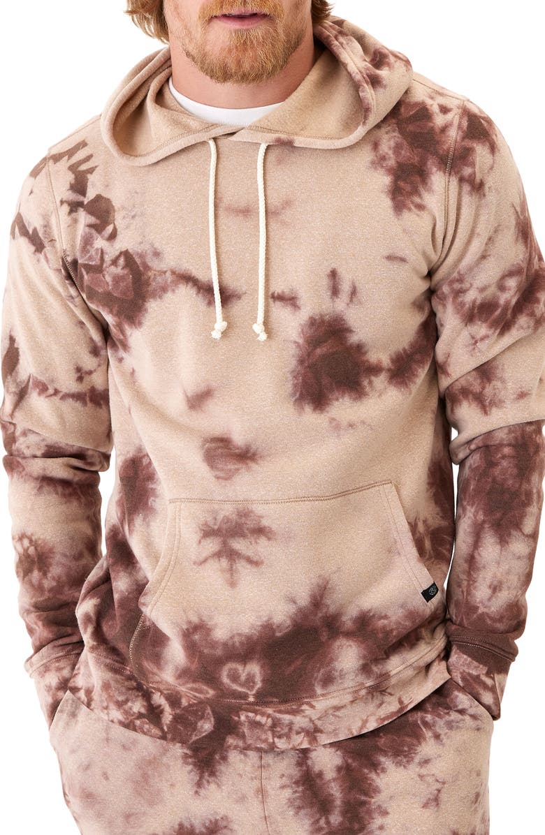 Threads 4 Thought Rory Triblend Tie Dye Hoodie, Main, color, Chai