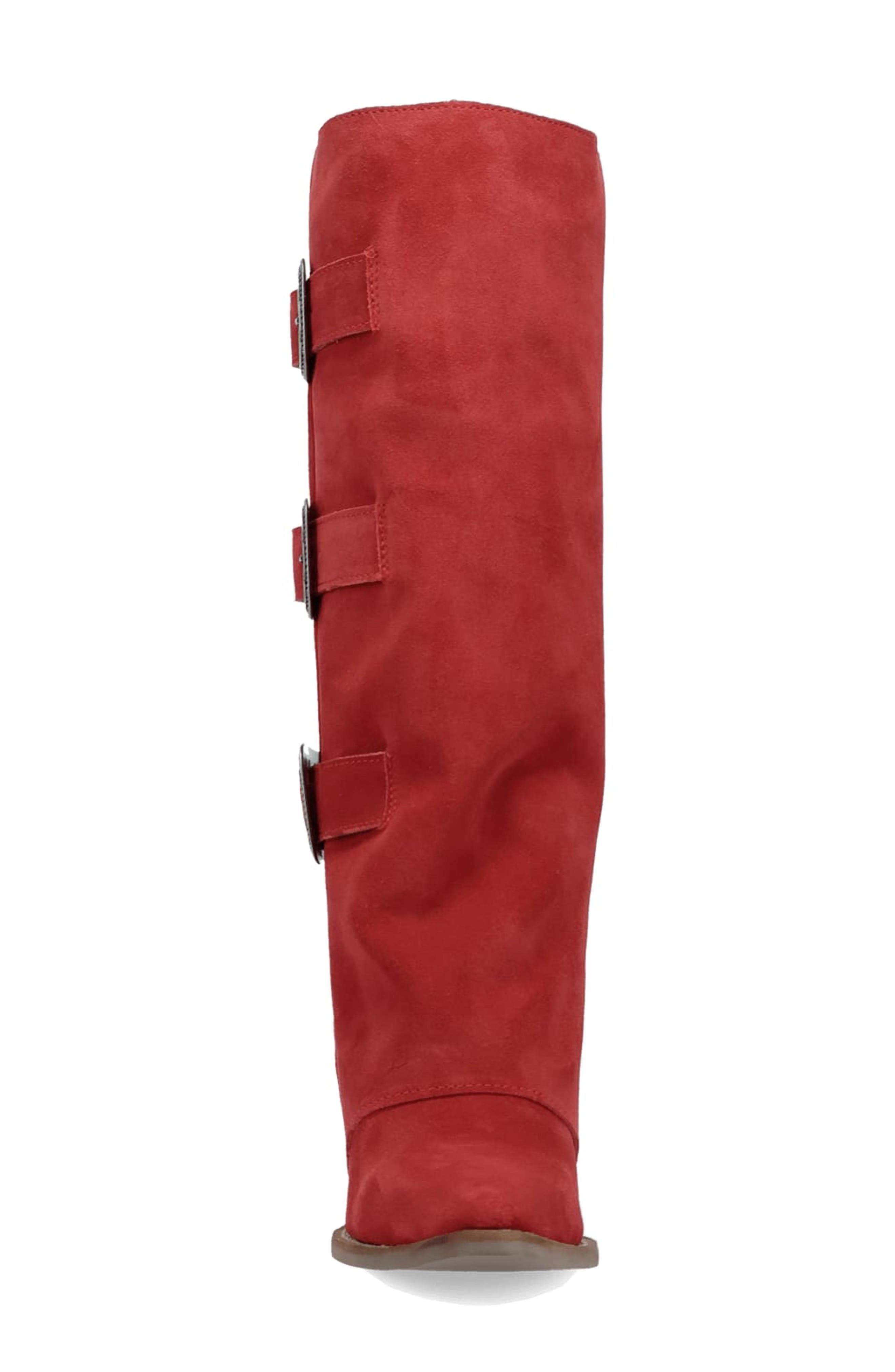 Buckle Bunny Knee High Western Boot, Alternate, color, RED