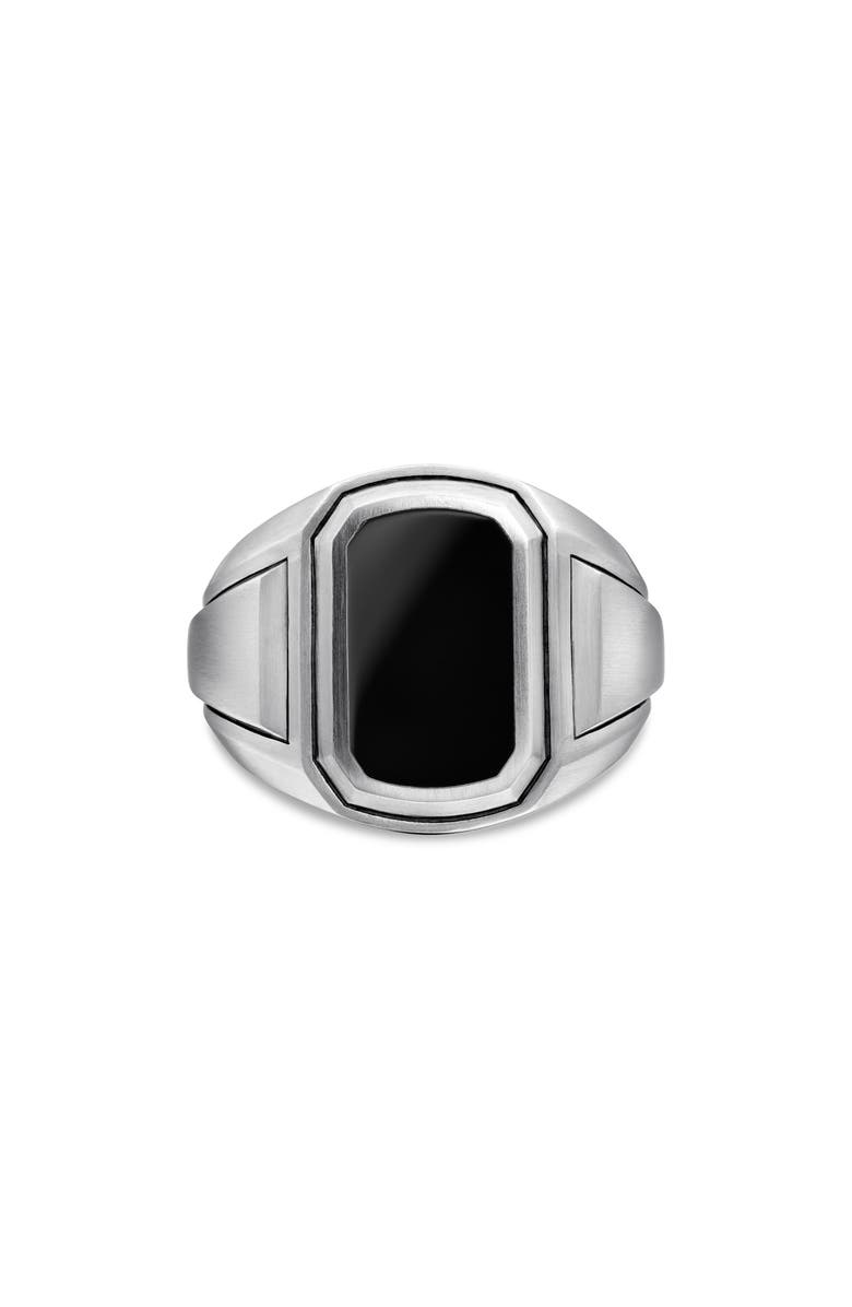 David Yurman Deco Signet Ring with Black Onyx, Main, color,