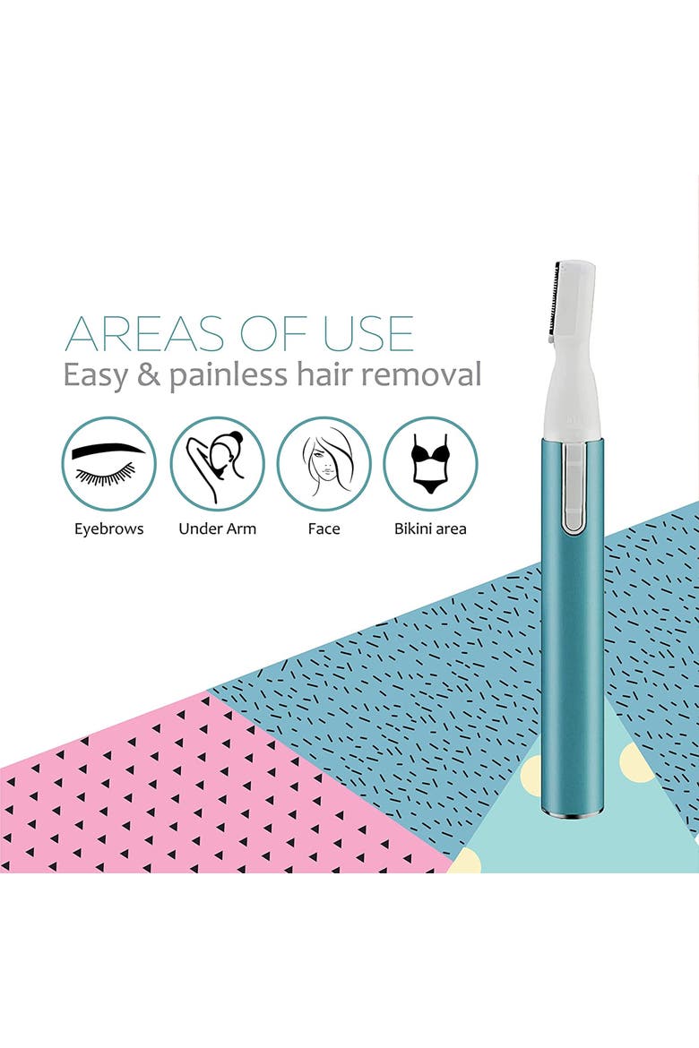 FBT36 Wet/Dry Facial Trimmer and Eyebrow Styling Kit, Alternate, color, Black