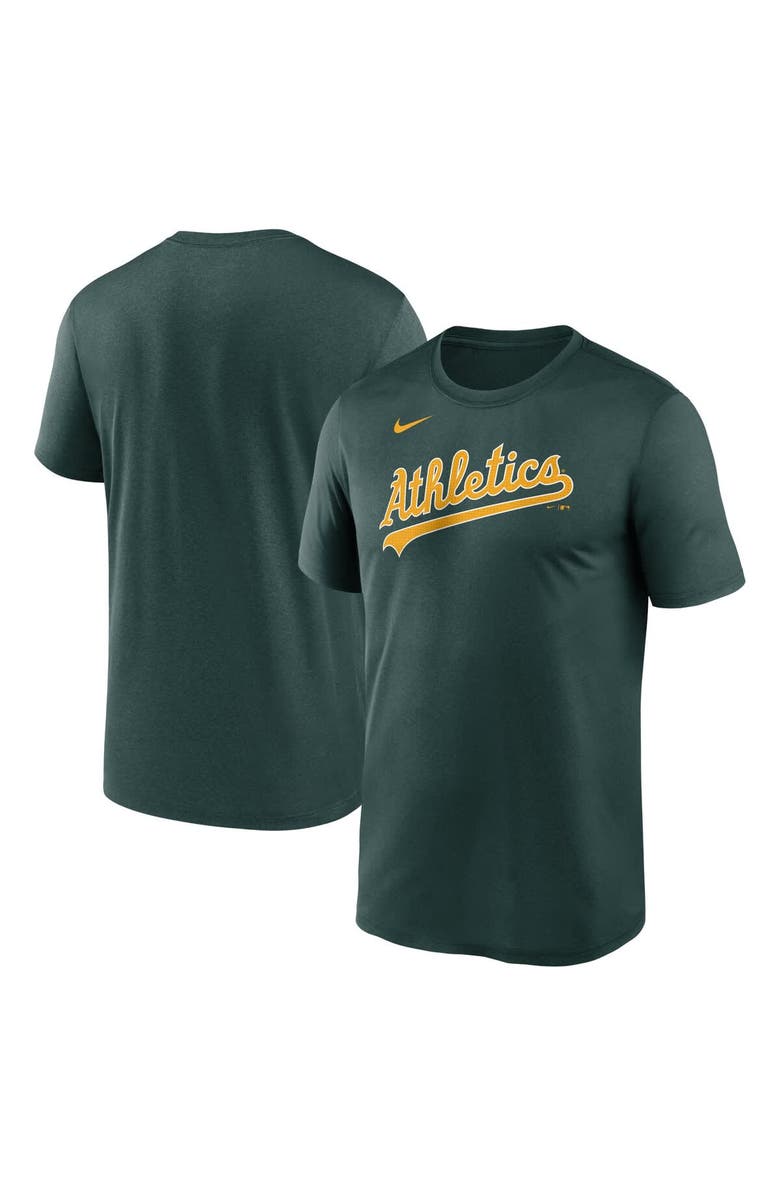 Nike Men's Nike Green Athletics Legend Fuse Wordmark T-Shirt, Main, color, Green