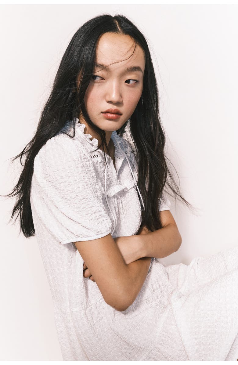 H&M Crinkled Jersey Dress, Alternate, color, 