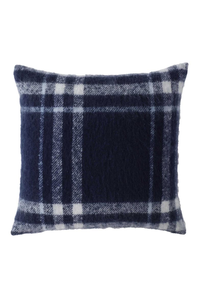 Ryan Cove Plaid Decorative Pillow, Main, color, DARK BLUE