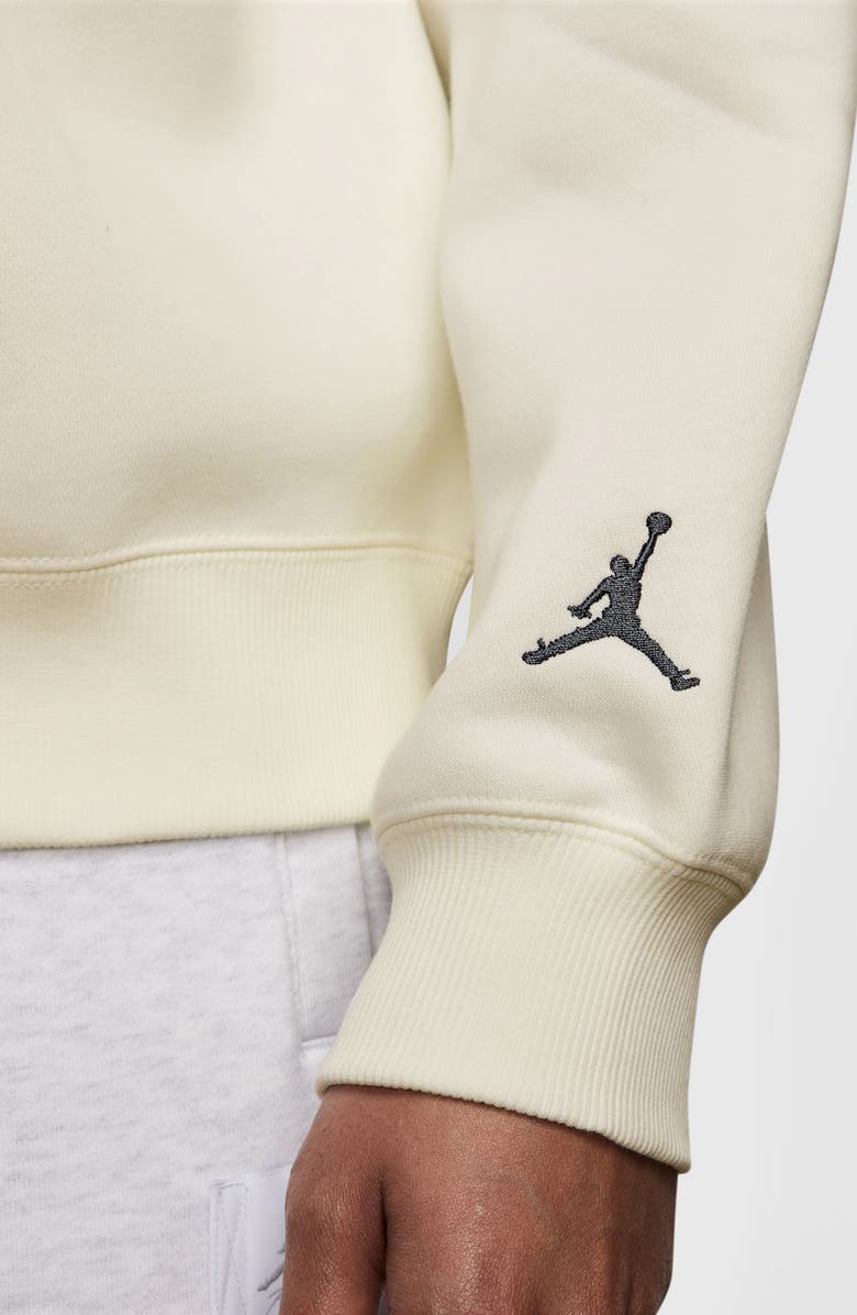 Jordan x Realtree Brooklyn Fleece Graphic Crewneck Sweatshirt, Alternate, color, Sail/ Iron Grey