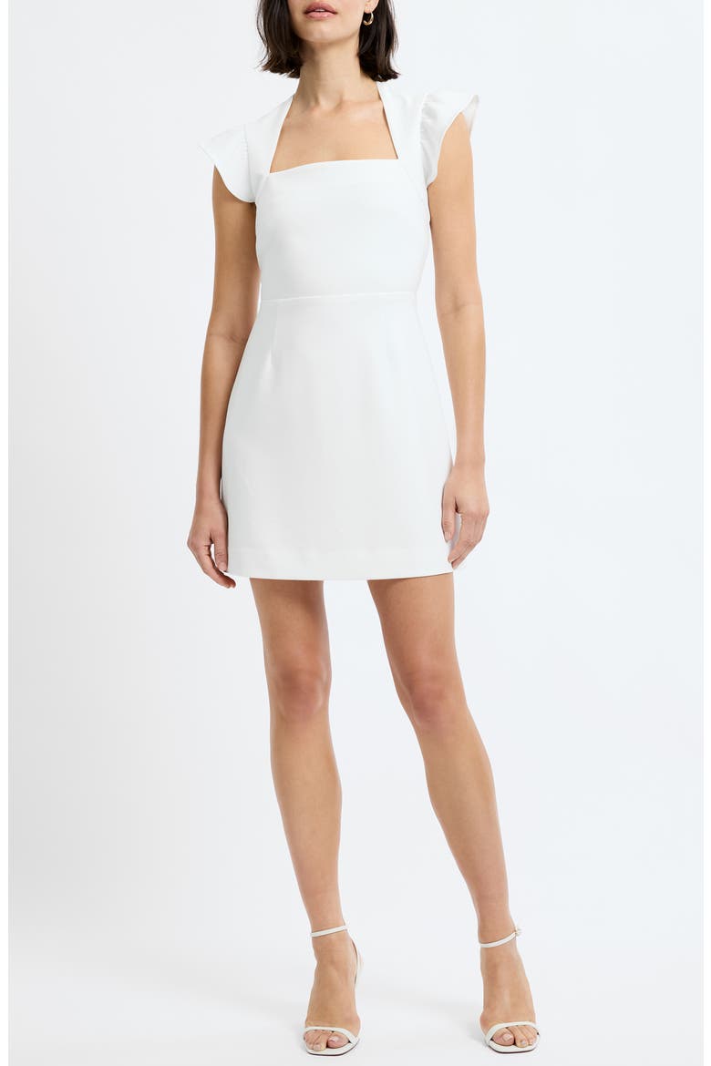Whisper Flutter Sleeve Minidress, Main, color, SUMMER WHITE