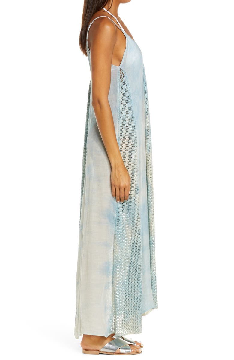 Elan Crochet Godet Cover-Up Maxi Dress, Alternate, color, 