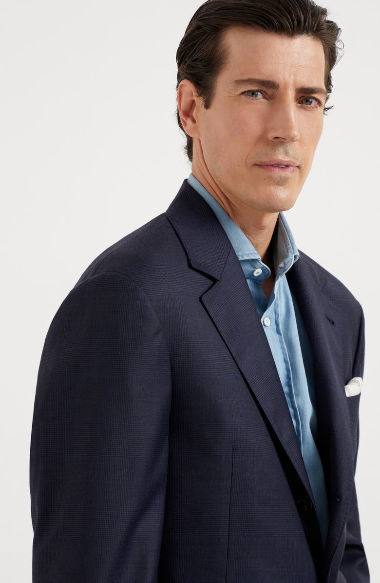 Brunello Cucinelli Prince of wales blazer, Alternate, color, 