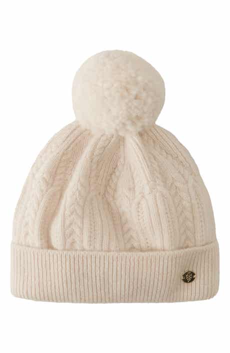 Moss Cashmere Pom Beanie