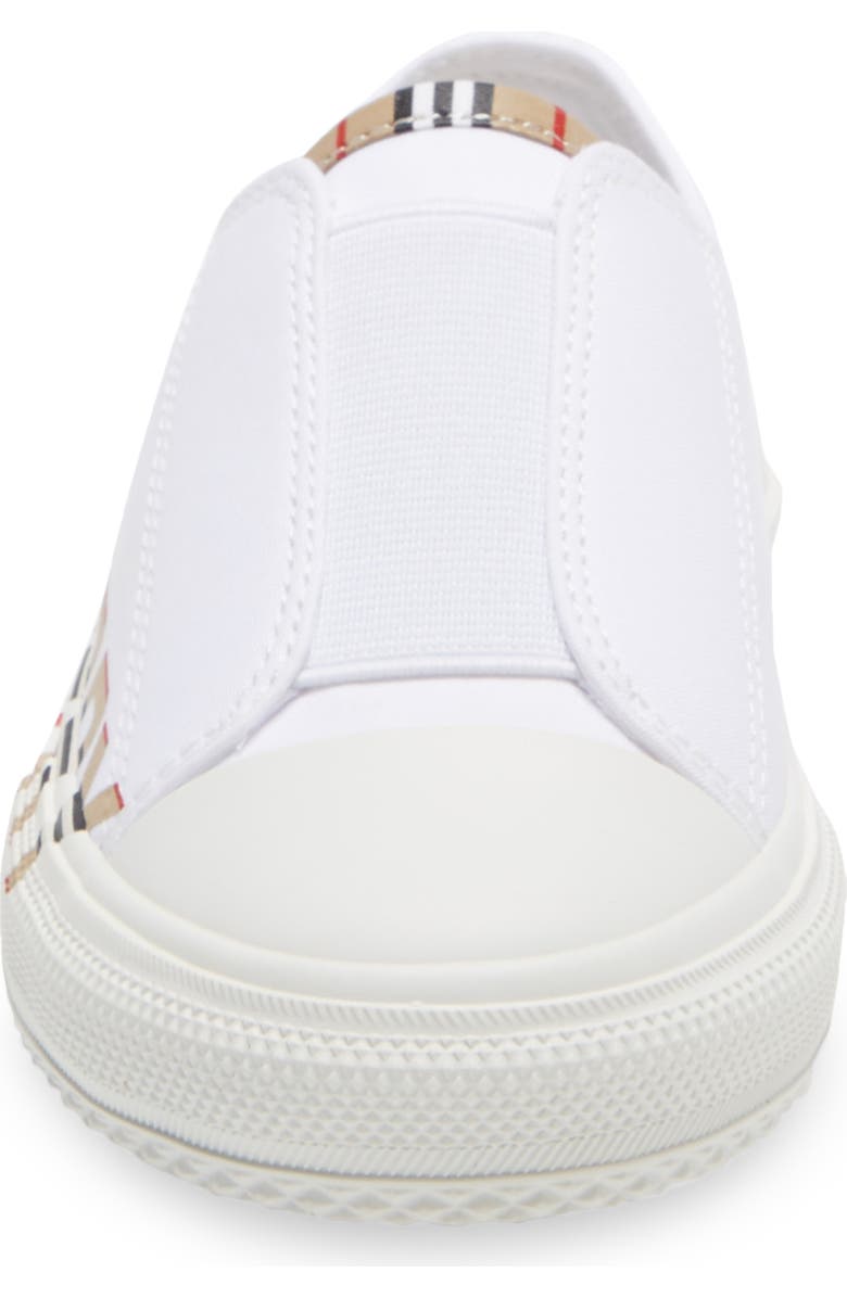 Burberry Mini Larkhall Slip-On Sneaker, Alternate, color, White