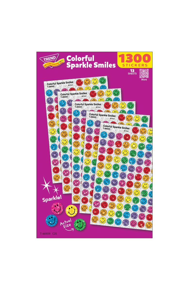 TREND SuperSpots Sparkle Smiles, 1300ct Sticker Pack, Alternate, color, 
