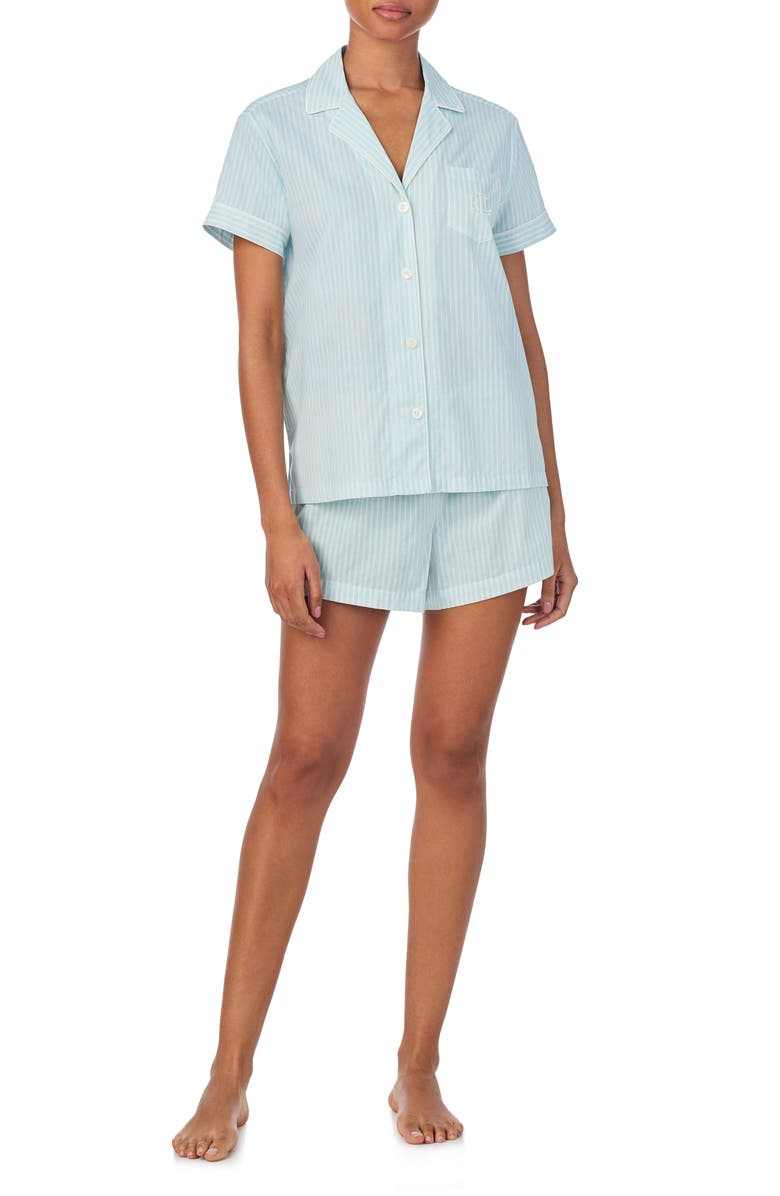 Lauren Ralph Lauren Cotton Blend Short Pajamas, Main, color, 