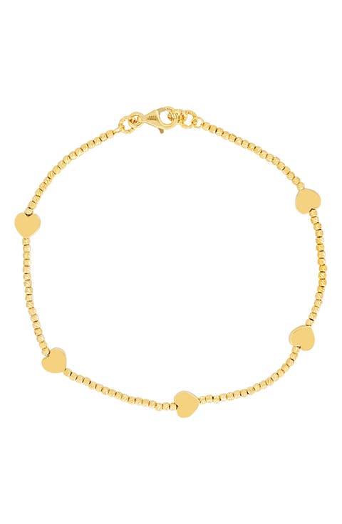 14K Gold Heart Station Bracelet (Nordstrom Exclusive)