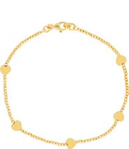 Bony Levy 14K Gold Heart Station Bracelet