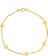 Bony Levy 14K Gold Heart Station Bracelet