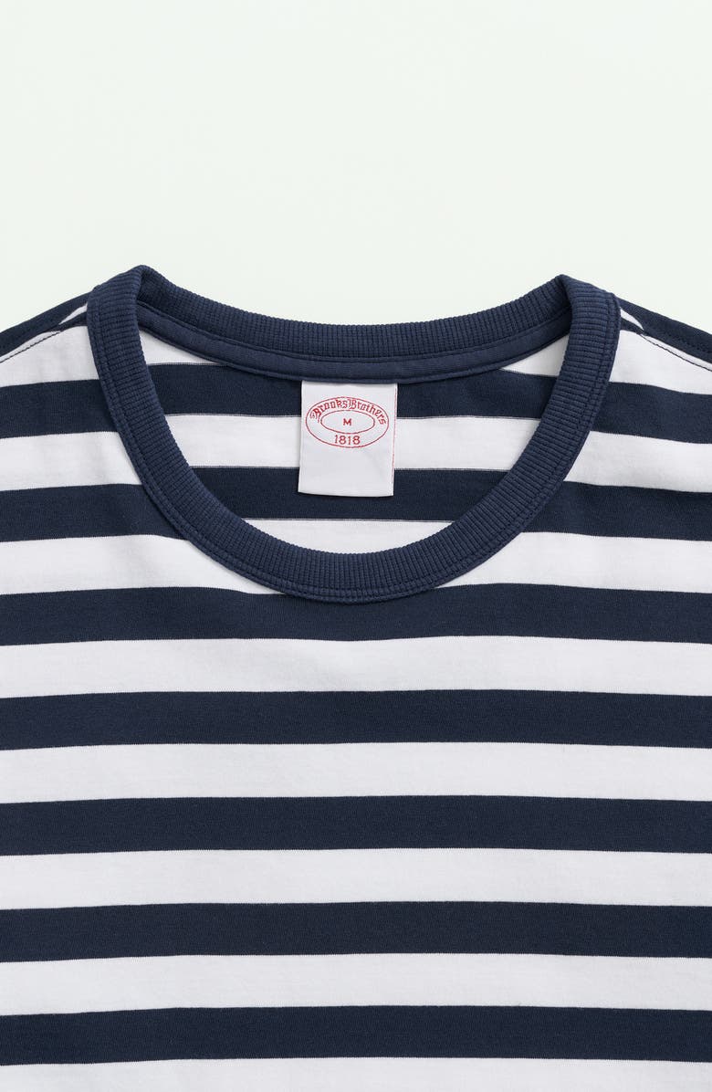 Brooks Brothers Stripe Short Sleeve T-Shirt, Alternate, color, 