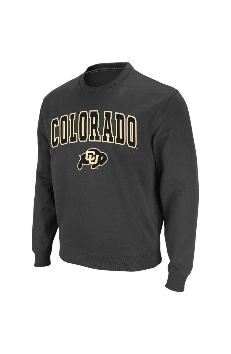 COLOSSEUM Men's Colosseum Charcoal Colorado Buffaloes Arch & Logo Crew Neck Sweatshirt, Main, color, Charcoal