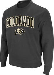 COLOSSEUM Men's Colosseum Charcoal Colorado Buffaloes Arch & Logo Crew Neck Sweatshirt