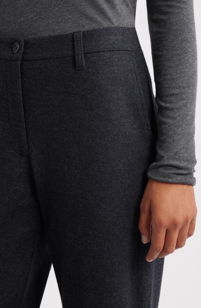Eileen Fisher Wide Leg Virgin Wool Pants, Alternate, color, Charcoal