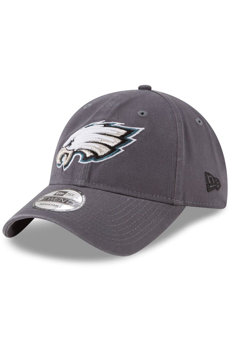 New Era Men's New Era Graphite Philadelphia Eagles Icon Core Classic 2.0 9TWENTY Adjustable Hat, Main, color, 