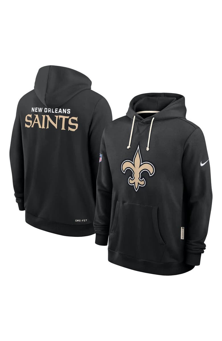 Nike Men's Nike Black New Orleans Saints Sideline Initial Home Performance Pullover Hoodie, Alternate, color, Black