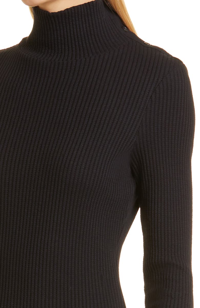 The Range Jumbo Stark Thermal Turtleneck Midi Dress, Alternate, color, 