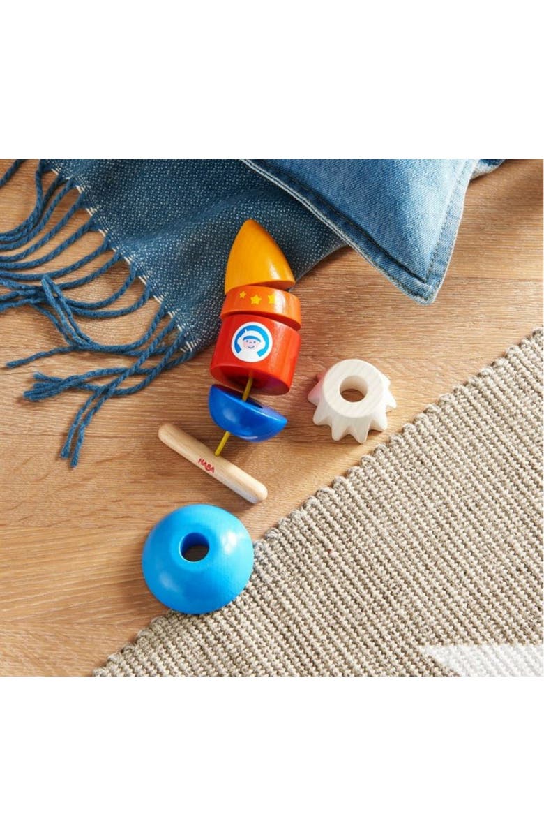 HABA Threading Game Rocket Dexterity Toy for Ages 2+, Alternate, color,