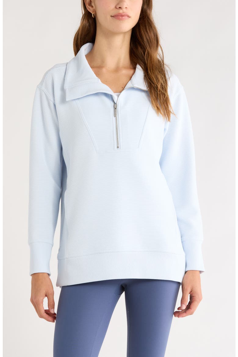 Kickback Ottoman Half Zip Tunic, Main, color, BLUE ANCIENT