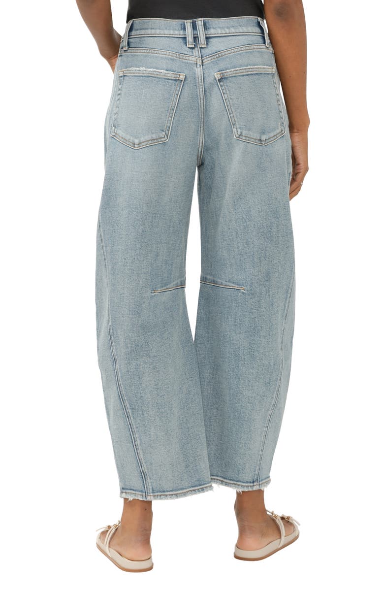 Silver Jeans Co. Horseshoe High Waist Crop Barrel Jeans, Alternate, color, Rhapsody