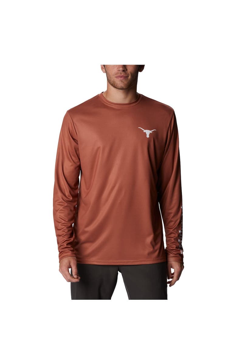 Columbia Men's Columbia Texas Orange Texas Longhorns Terminal Shot Omni-Shade Omni-Wick Long Sleeve T-Shirt, Main, color, Burnt Orange