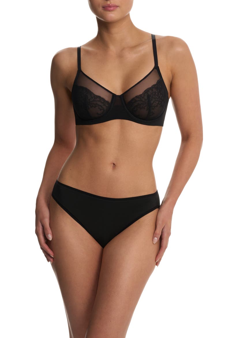 Radiance Underwire Unlined Bra, Alternate, color, BLACK