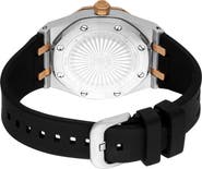 Roberto Cavalli Impero Octagonal Quartz Rubber Strap Watch, 42mm x 53mm