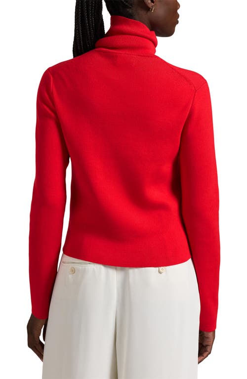 Polo Ralph Lauren Pima Cotton Blend Turtleneck Sweater In Red