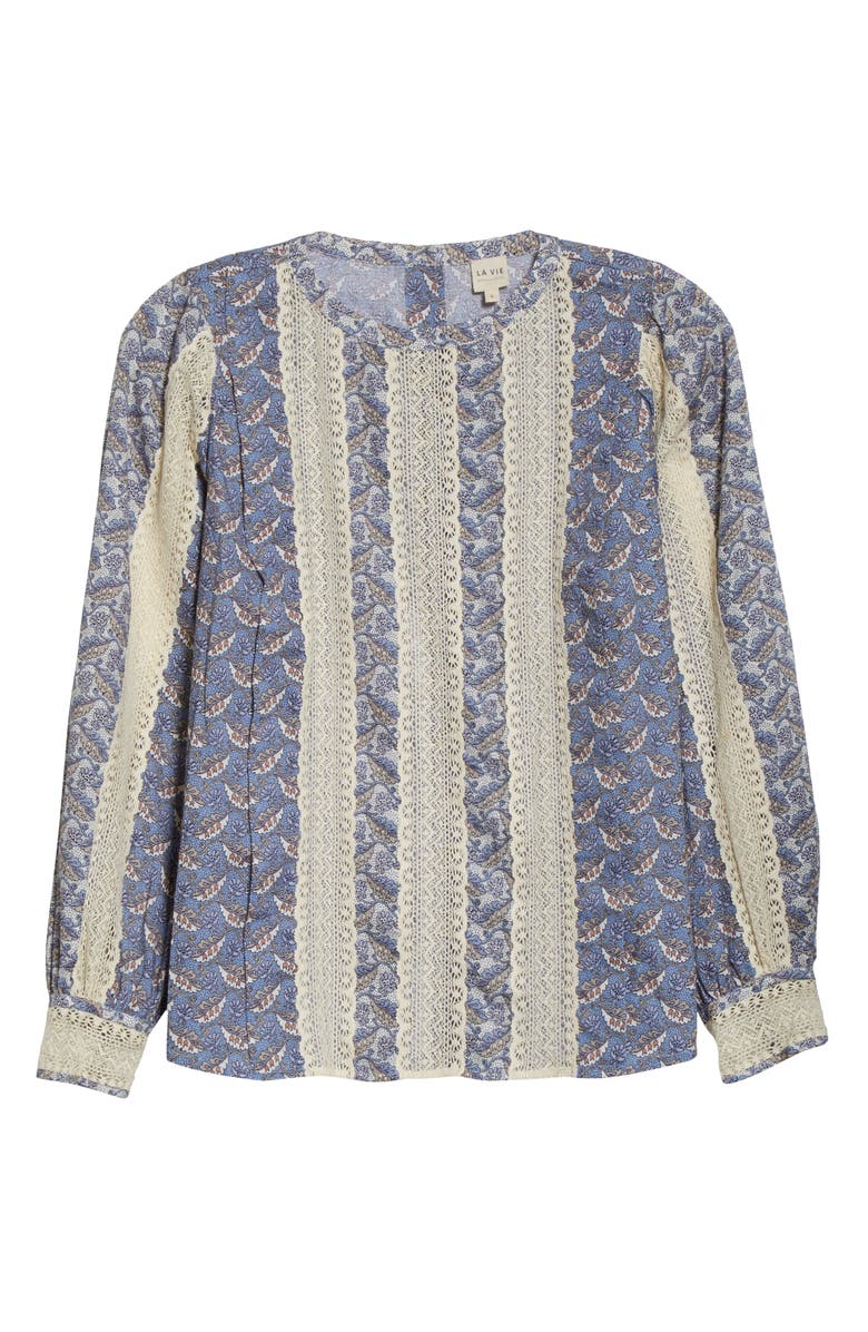 La Vie Rebecca Taylor Woodblock Lace Top, Alternate, color,