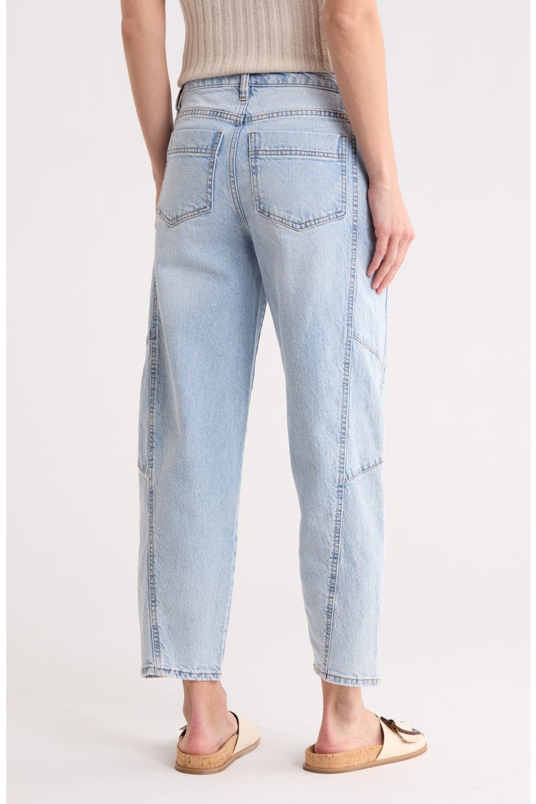 Brant High Waist Crop Barrel Jeans, Alternate, color, ATLANTIC
