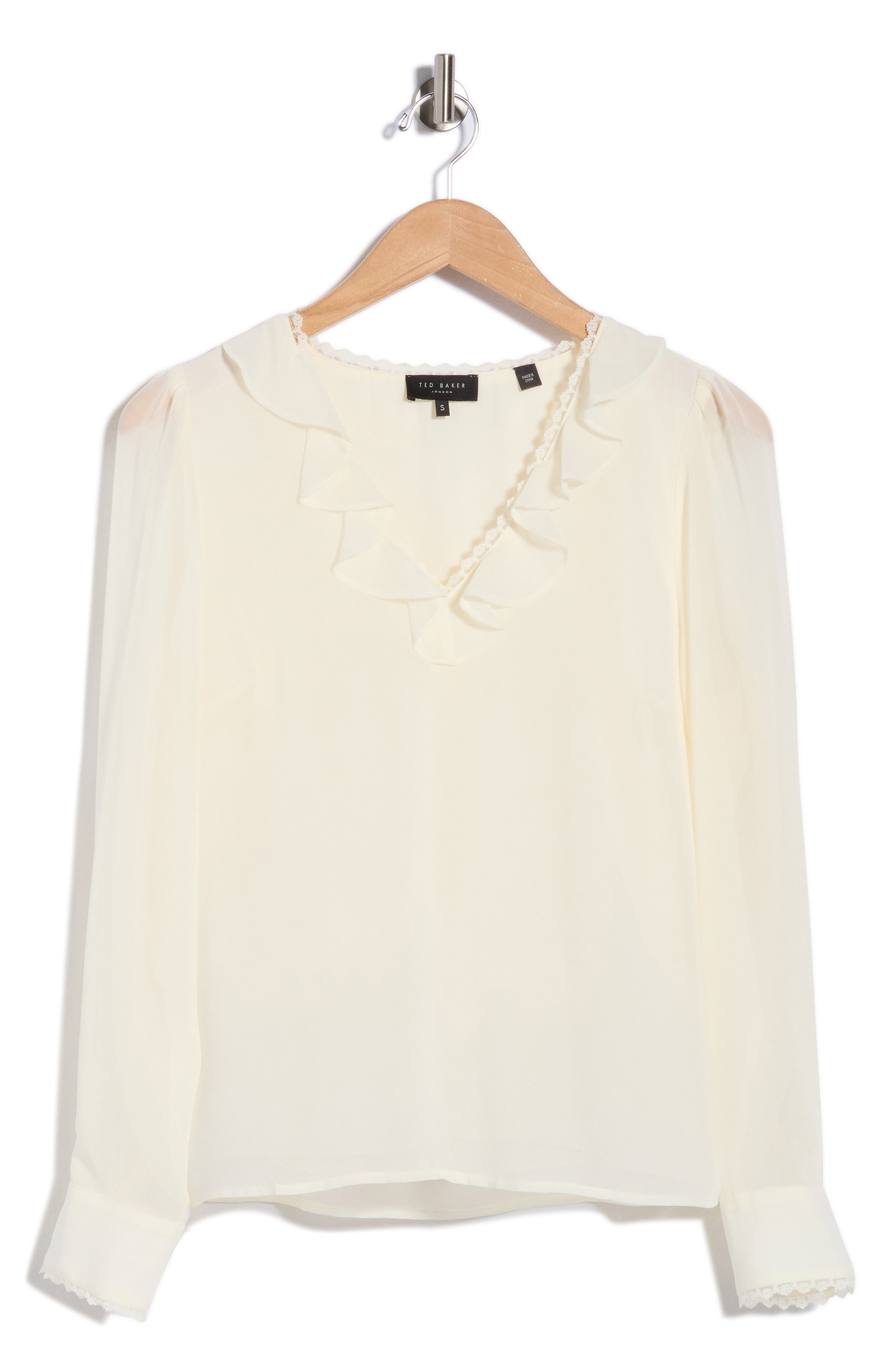 Ruffle Lace Trim Top