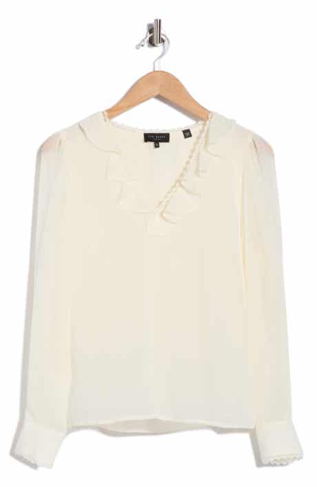 Ruffle Lace Trim Top