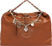 True Religion Vintage Chain Faux Leather Soft Hobo Bag