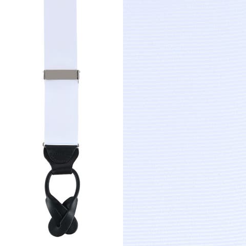 Phoenix 38mm Grosgrain Non Stretch Ribbon Button End Suspenders (Braces)