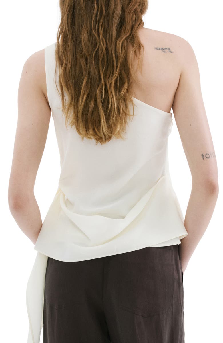 MANGO Asymmetric Lyocell Top, Alternate, color, Off White