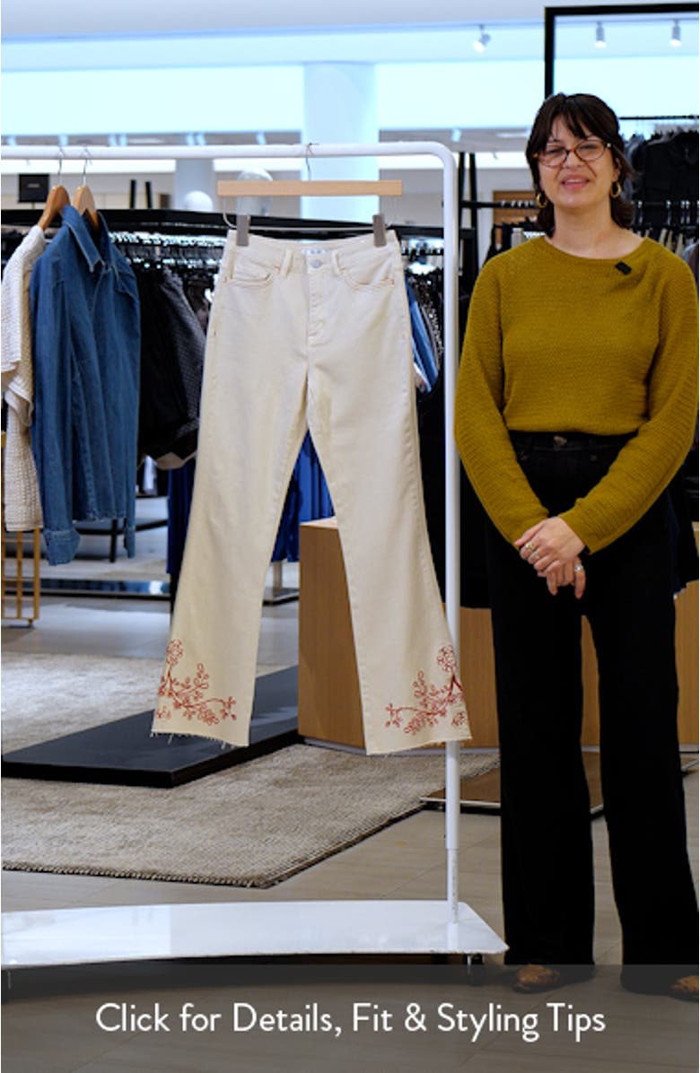 Embroidered High Waist Bootcut Jeans, sales video thumbnail