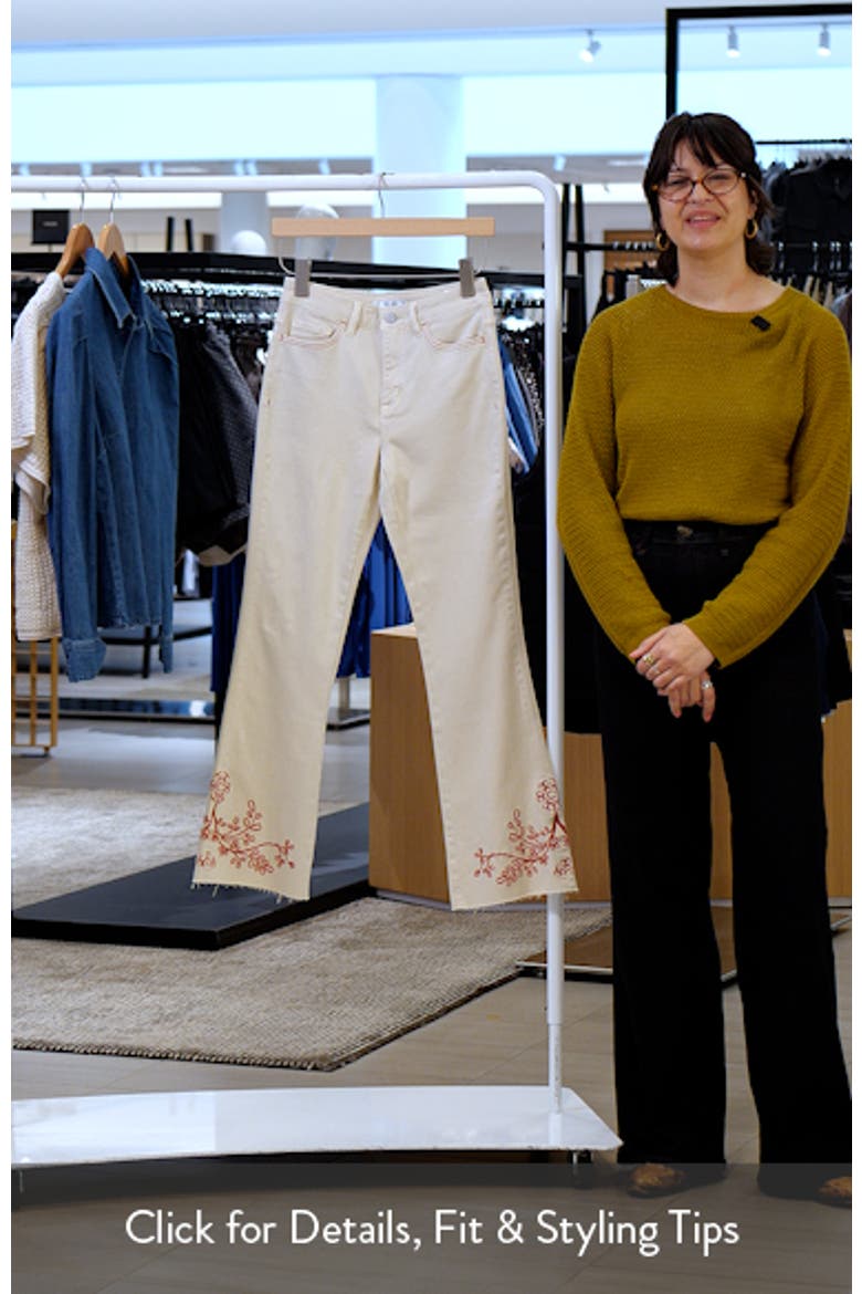 Embroidered High Waist Bootcut Jeans video