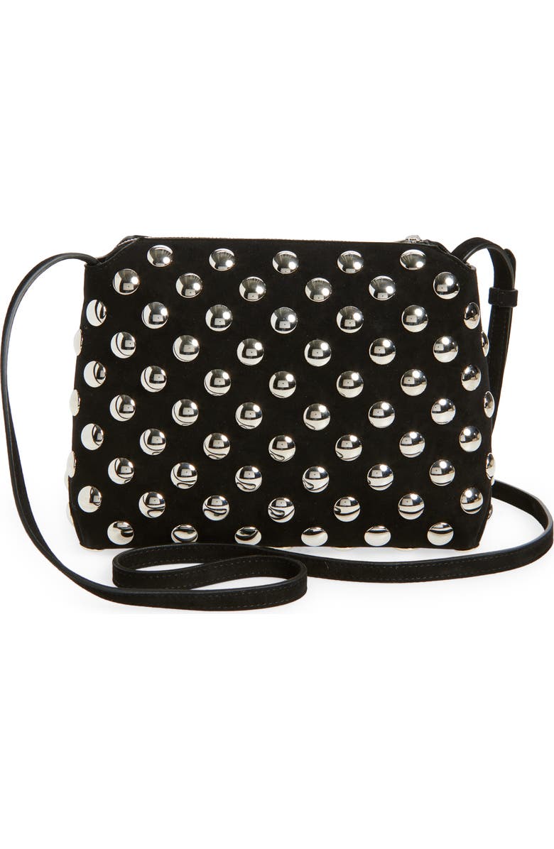 Khaite Lina Studed Suede Crossbody Bag, Alternate, color,