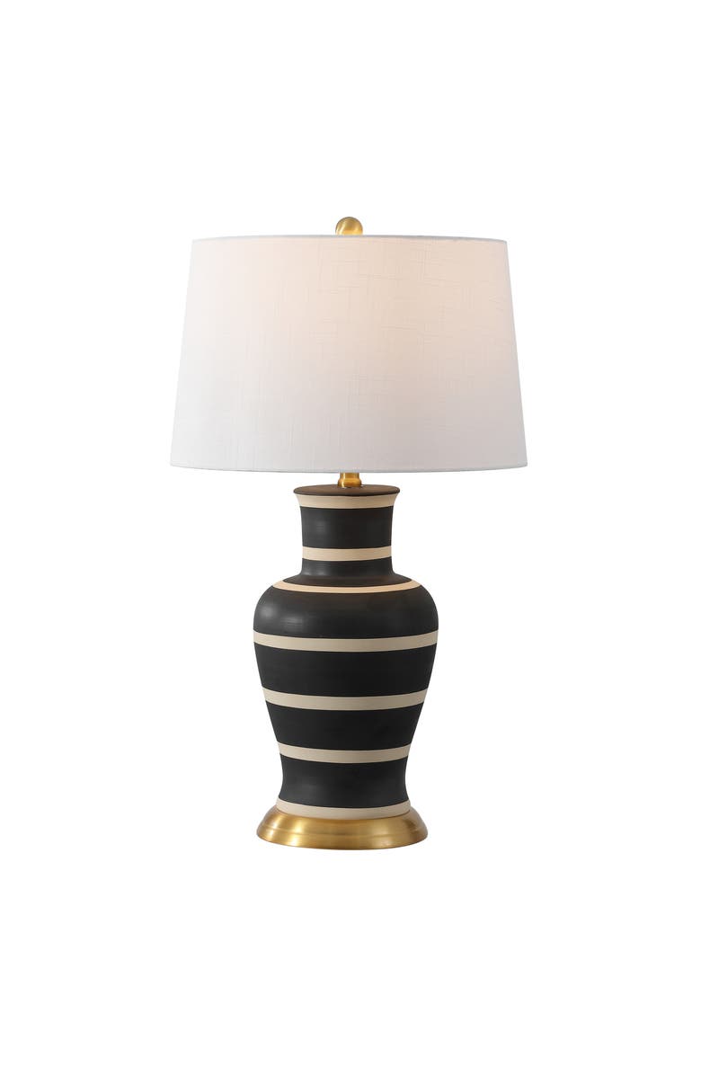 JONATHAN Y Julian 29" Traditional Classic Ceramic Urn LED Table Lamp, Alternate, color, Black/Beige