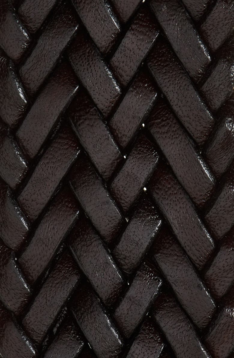 TOM FORD Oval Buckle Woven Belt, Alternate, color, Dark Brown