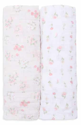 Dainty Florals 2-Pack Muslin Swaddle Blanket Set