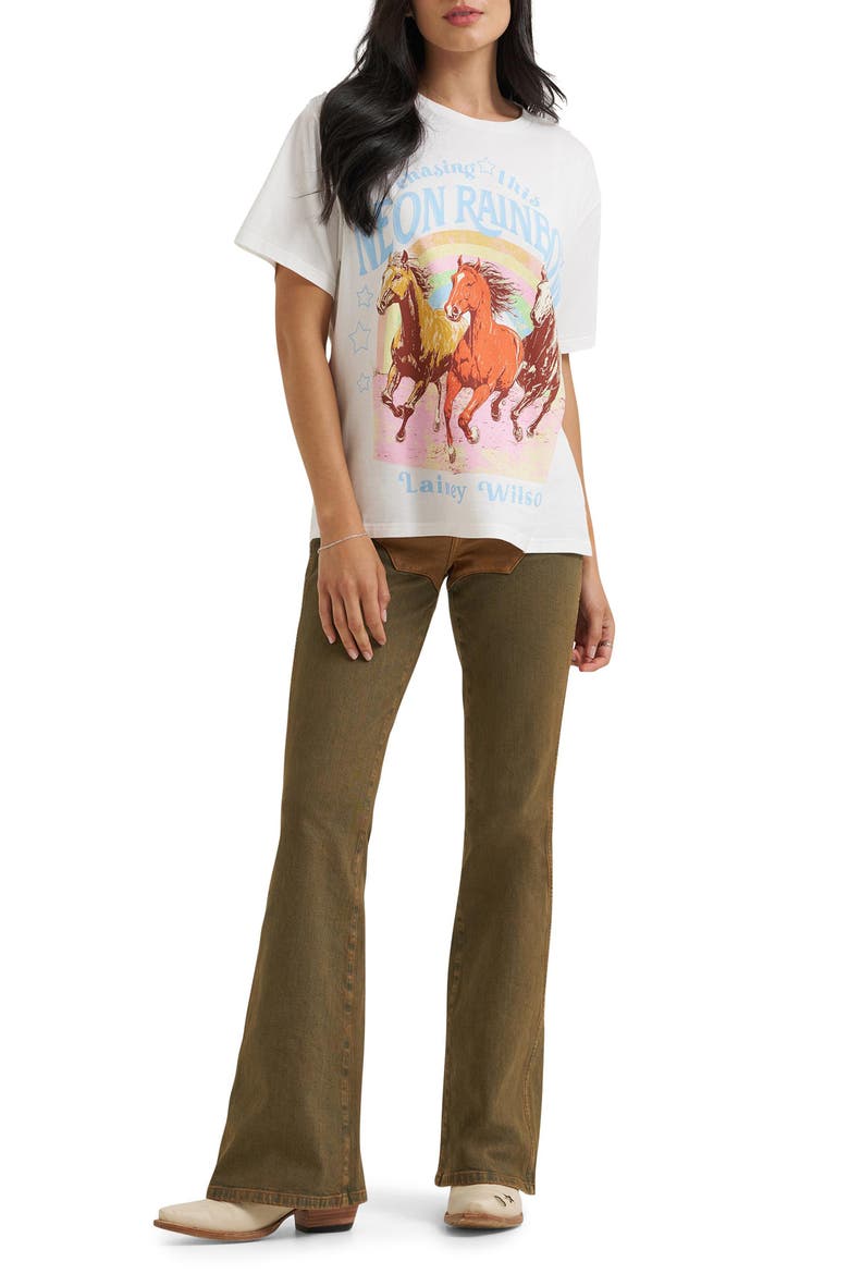 Lainey Wilson Chasing this Neon Rainbow Graphic Tee, Alternate, color, WHITE