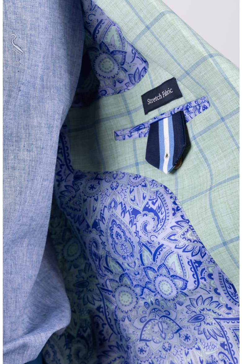 Mélange Yarn Dyed Windowpane Sport Coat, Alternate, color, SAGE