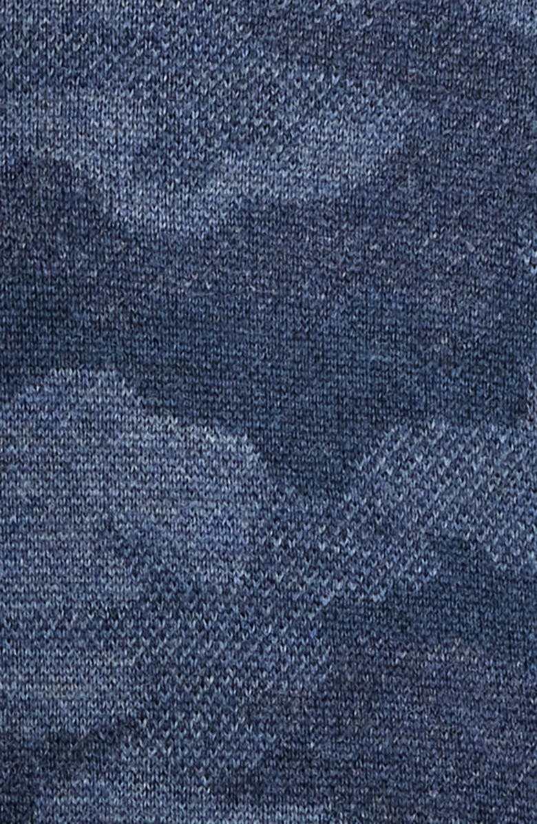 Peter Millar Camouflage Reversible Merino Wool Hoodie Sweatshirt, Alternate, color, Blue Haze