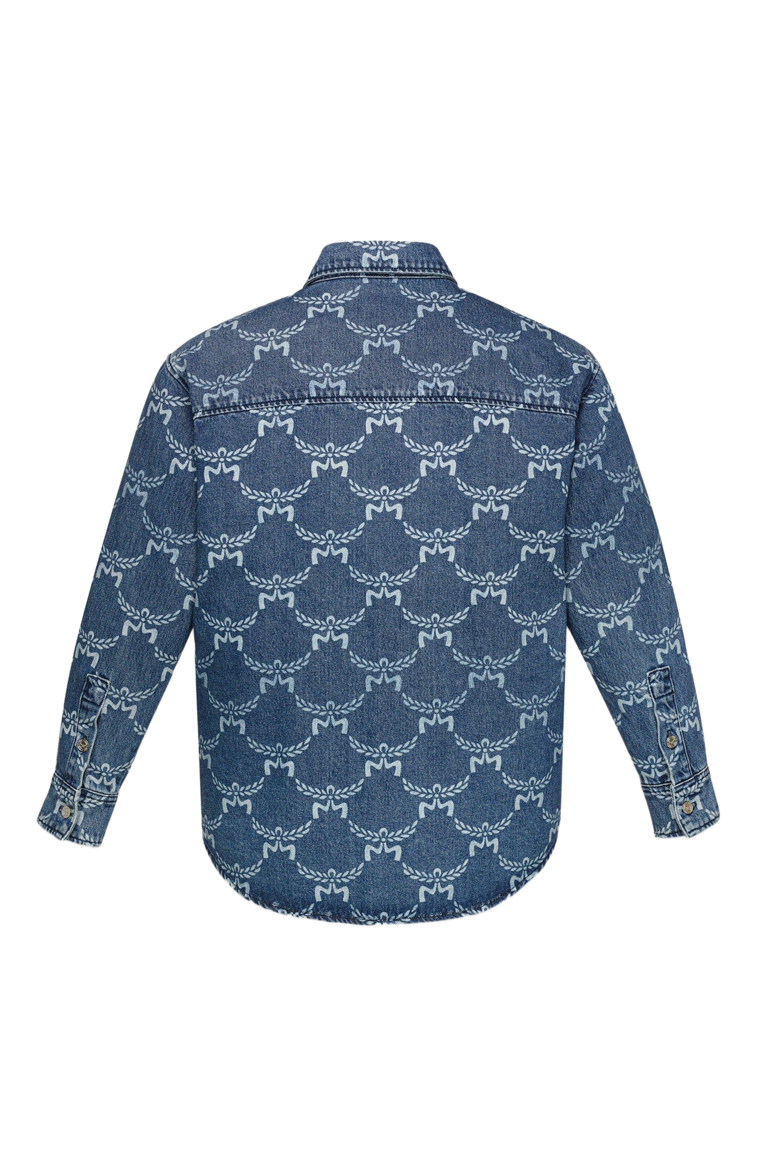 MCM Lauretos Monogram Denim Shirt (Men) | Nordstrom