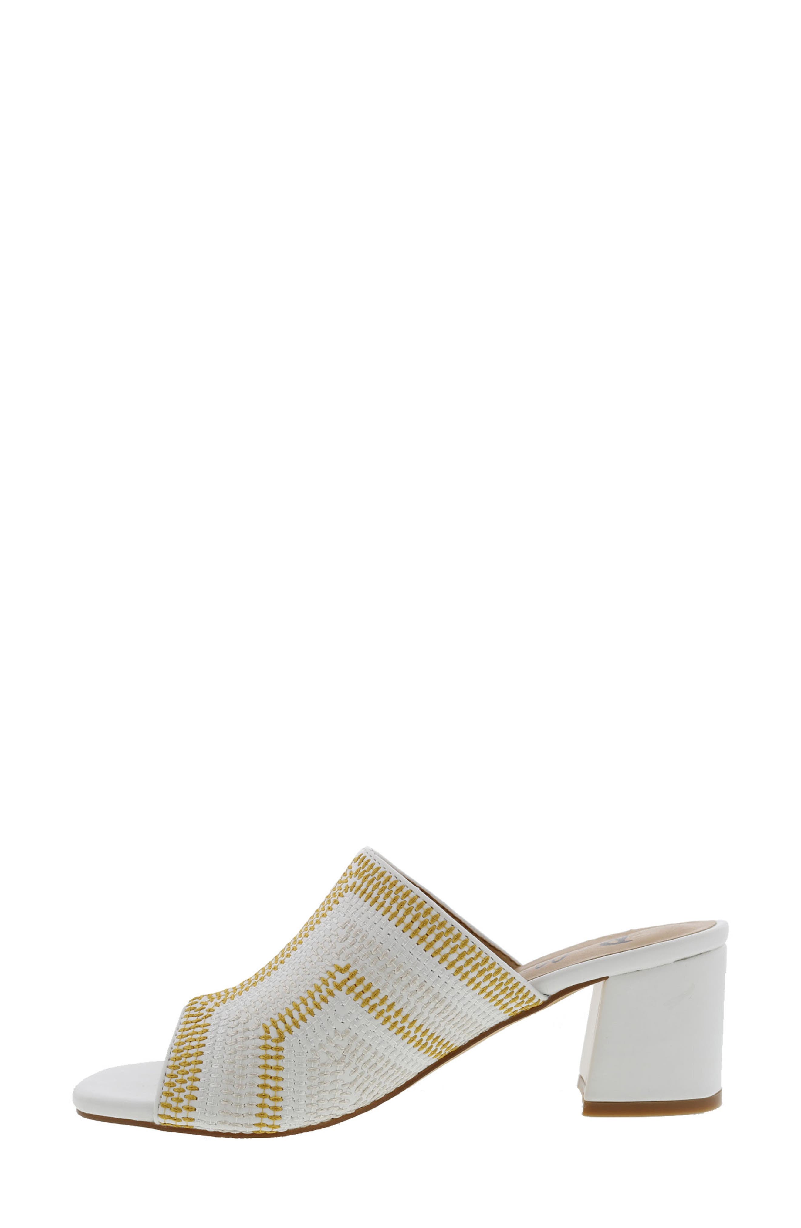 BELLINI Faint Block Heel Sandal, Alternate, color, White/ Yellow